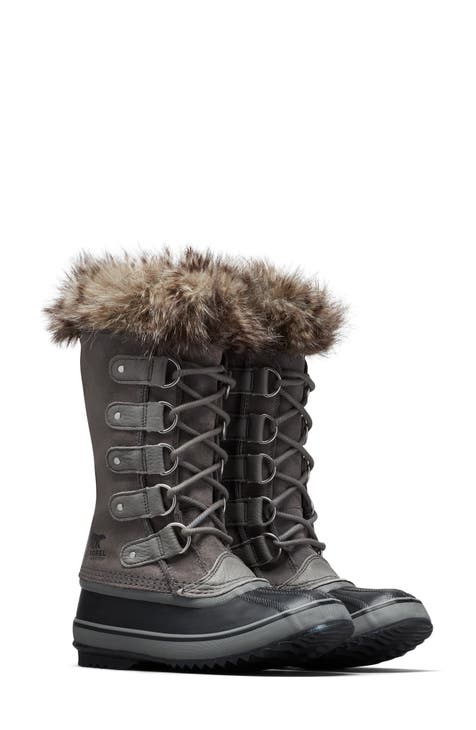 Grey mid calf fashion boots uk