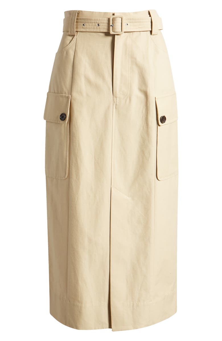 Rails Cyrus Belted Cotton & Linen Midi Skirt, Main, color, 