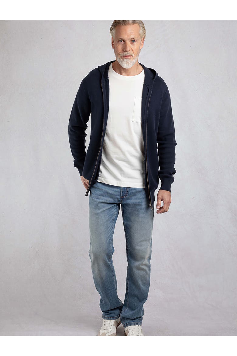 Samuel Knitted Full Zip Hooded Jumper, Alternate, color, Navy