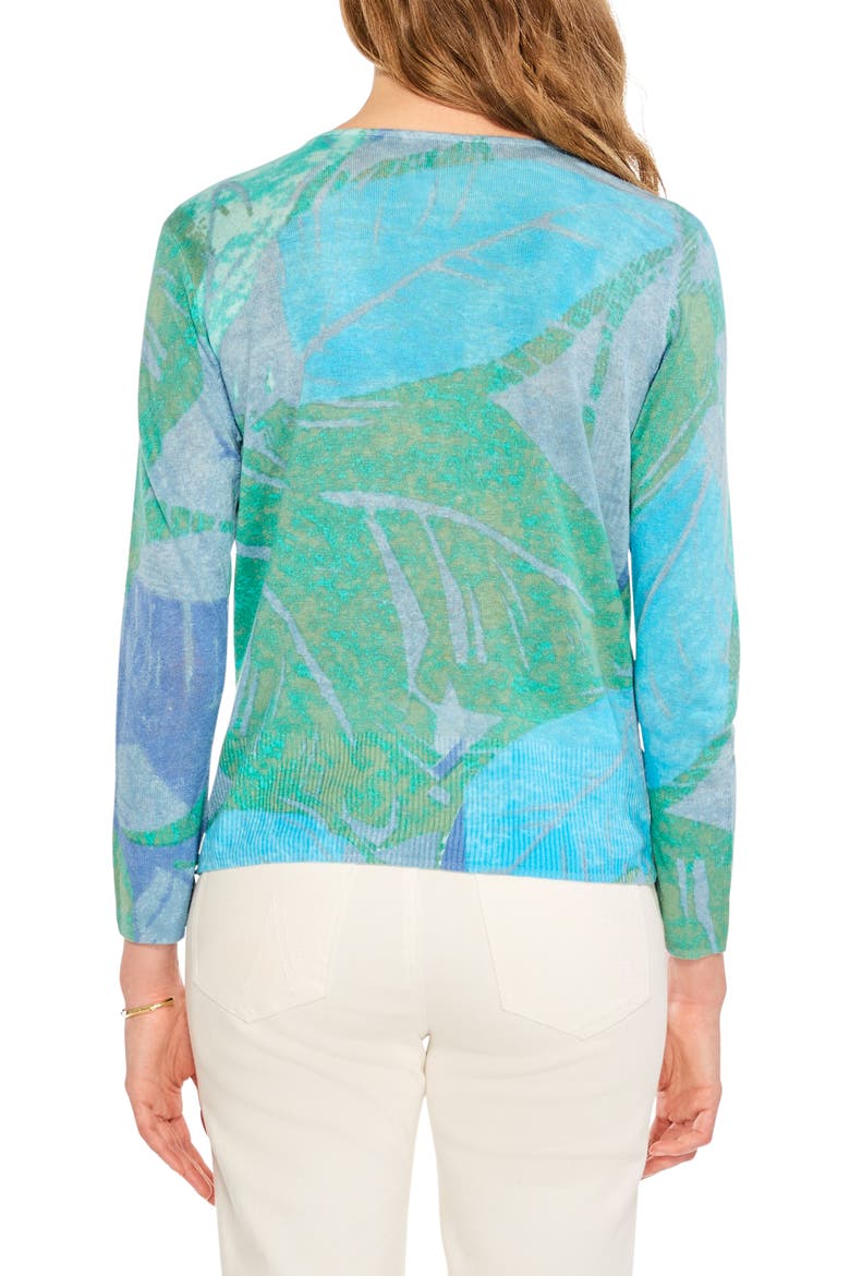 Full Bloom Knot Front Sweater, Alternate, color, BLUE MULTI