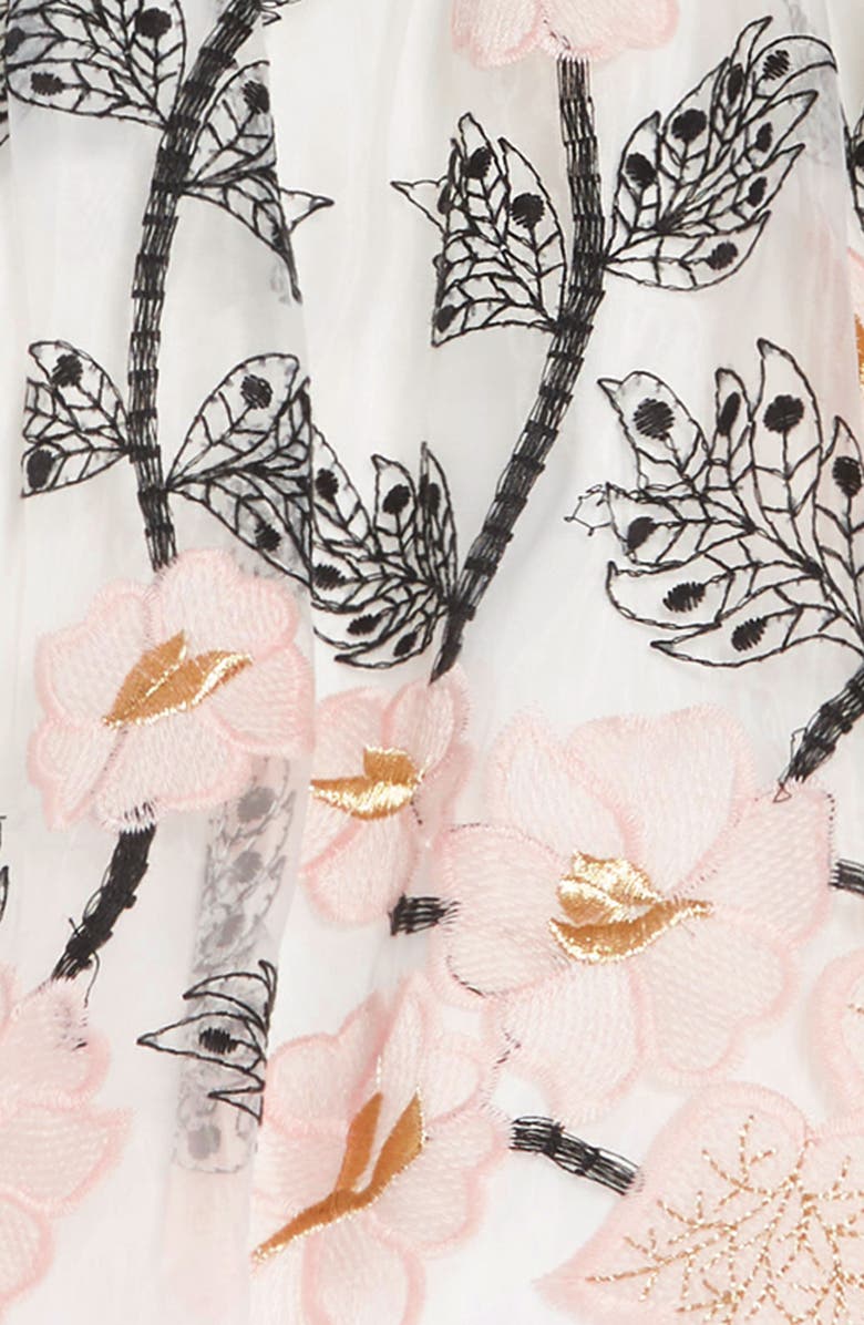 Pippa & Julie Gingham & Floral Embellished Dress, Alternate, color, 