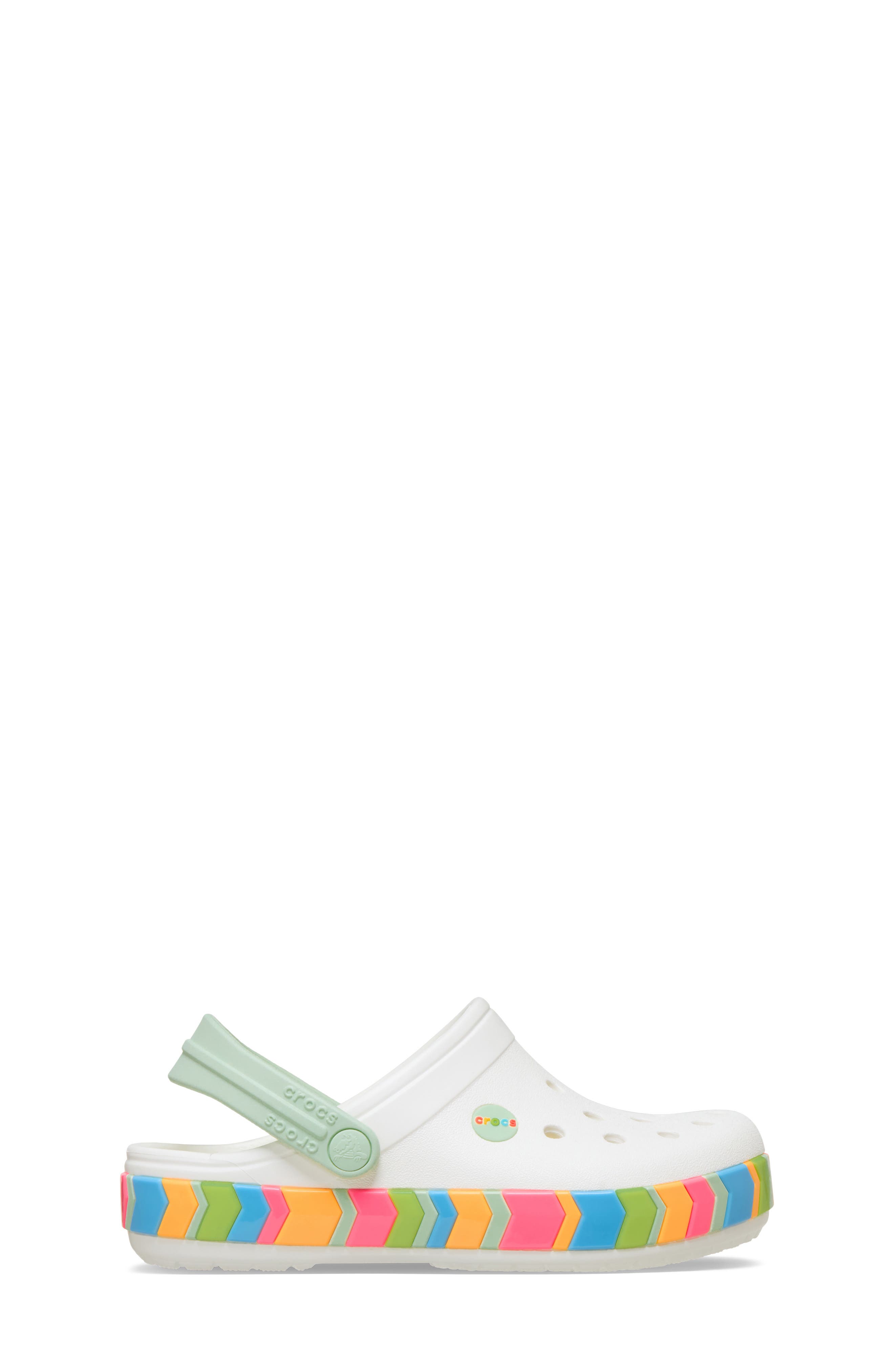 CROCS Kids' Chevron Band Clog, Alternate, color, White/ Multi
