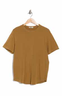 BUCK MASON Cotton Curved Hem Knit T-Shirt