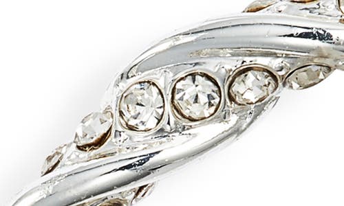 Open Edit Crystal Pavé Hoop Earrings In Metallic