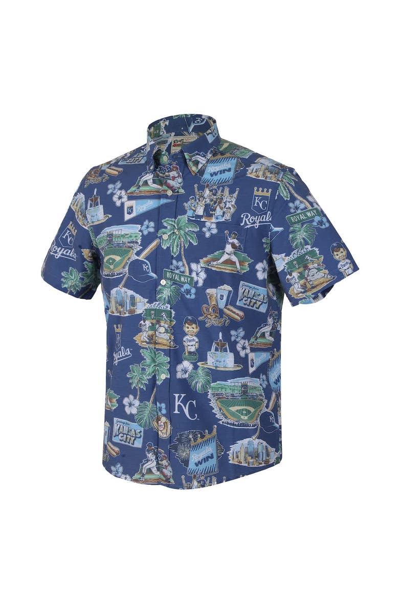 Men's Reyn Spooner  Royal Kansas City Royals Scenic Tri-Blend Button-Down Shirt, Alternate, color, Royal
