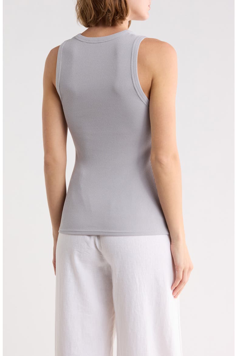 Scoop Neck Ribbed Tank, Alternate, color, SILVER SMOKE