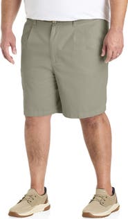 Harbor Bay by DXL Big & Tall Waist-Relaxer Pleated Shorts