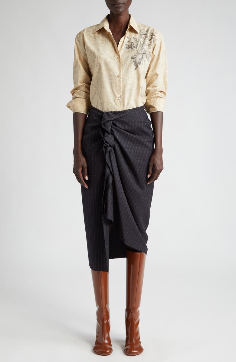 Dries Van Noten Women's Clavelly Floral Button-Up Shirt, Alternate, color, 