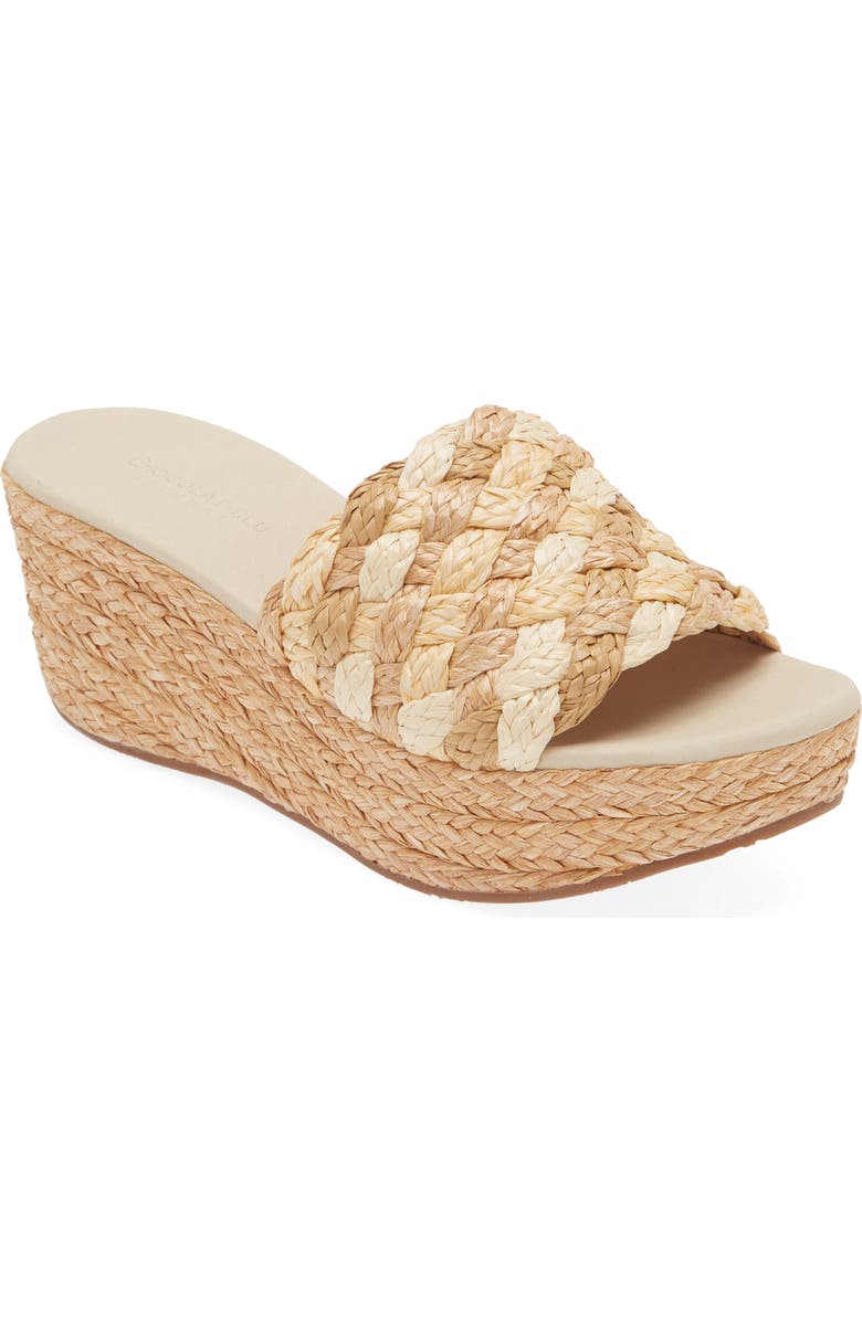 Chocolat Blu Yunis Sandal, Main, color, Toast Multi Raffia
