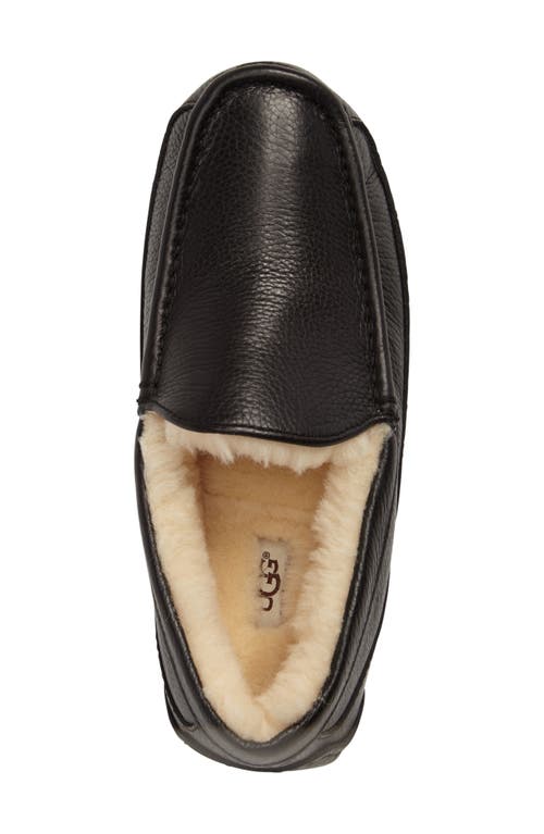 Ugg(r) Ascot Leather Slipper In Black