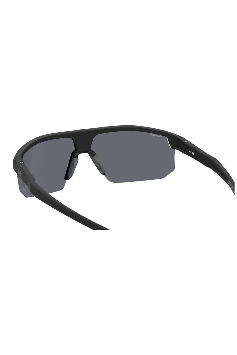 Driven 71mm Polarized Wrap Sunglasses, Alternate, color, MATTE BLACK GREY