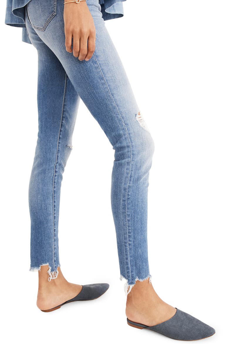 9-Inch Torn Knee Skinny Jeans, Alternate, color, FRANKIE