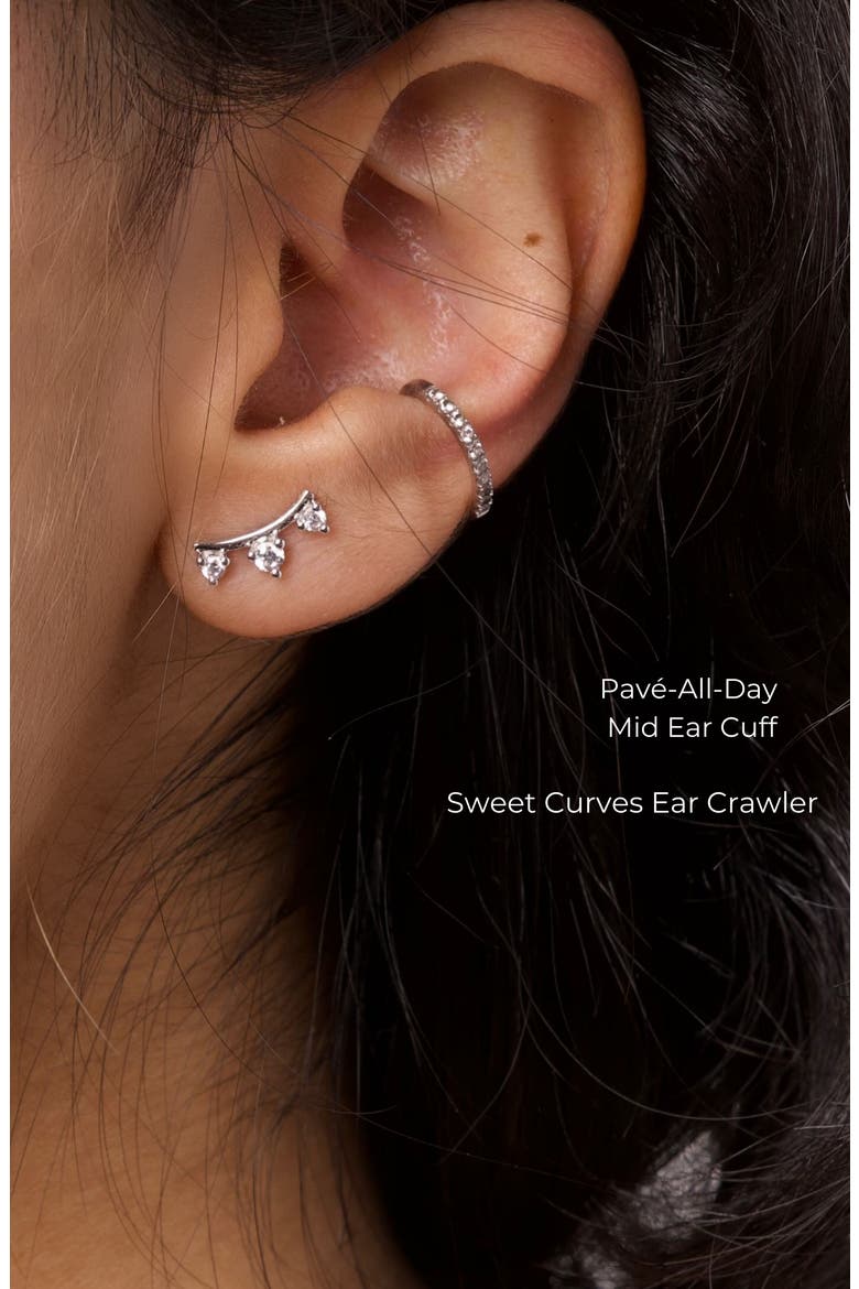 Pavé-All-Day Ear Cuff, Alternate, color, Yellow Gold