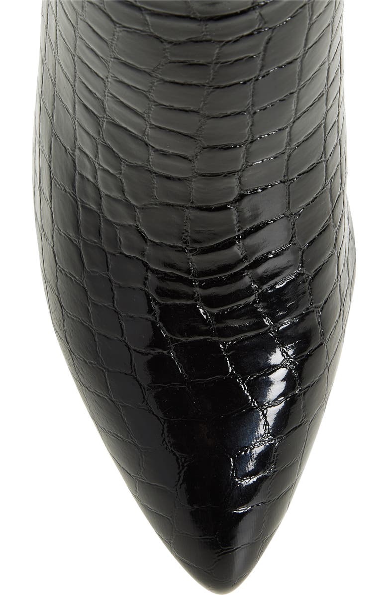 TOP GUY SHOES Martha Croc Embossed Bootie, Alternate, color,