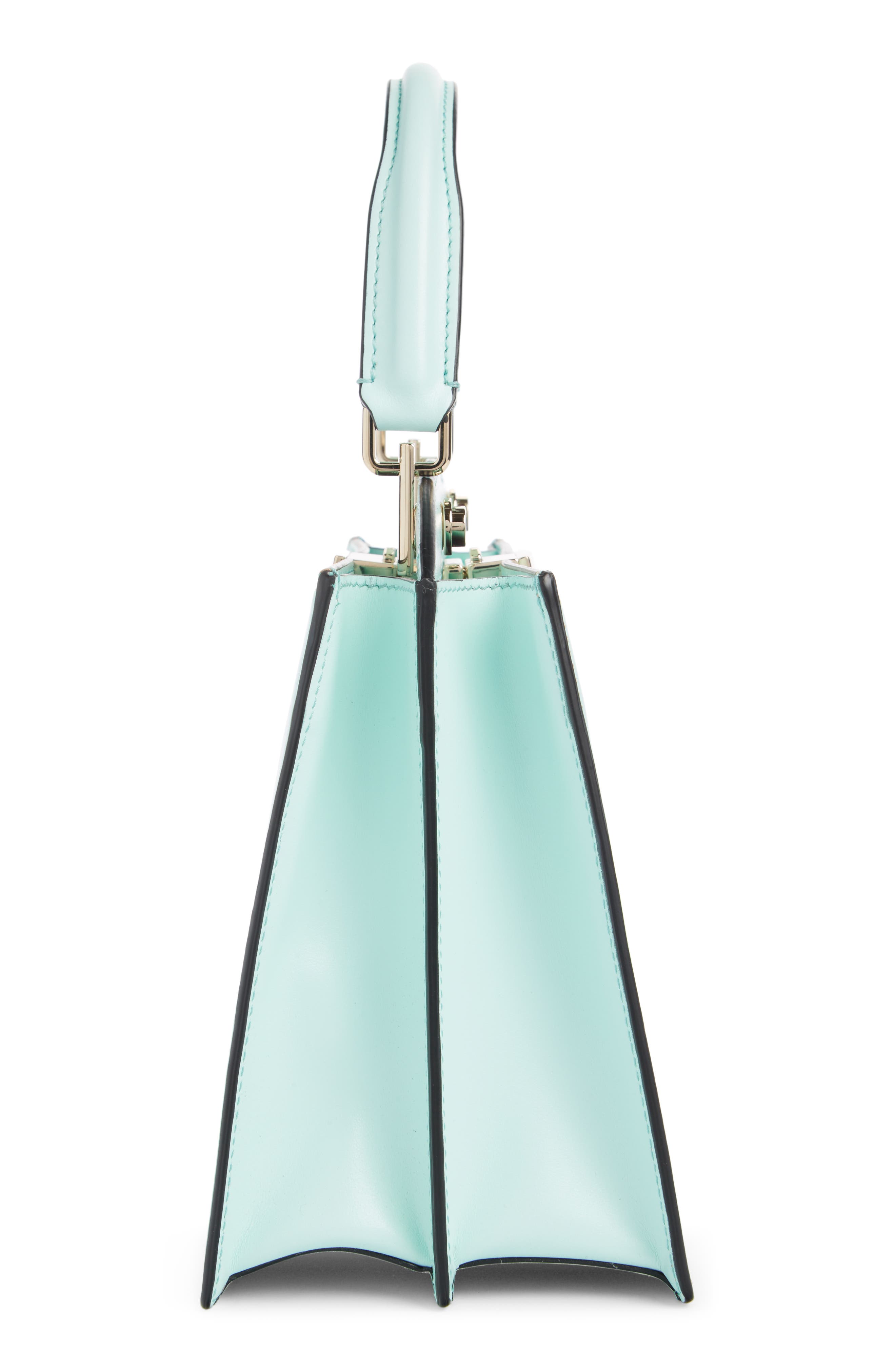 Roger Vivier Mini So Vivier Leather Top Handle Bag, Alternate, color, 