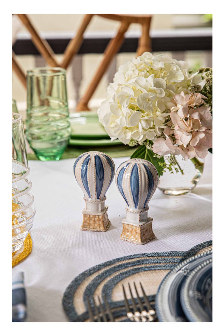 L'Amour Toujours Hot Air Balloon Salt & Pepper Shakers, Alternate, color, CHAMBRAY