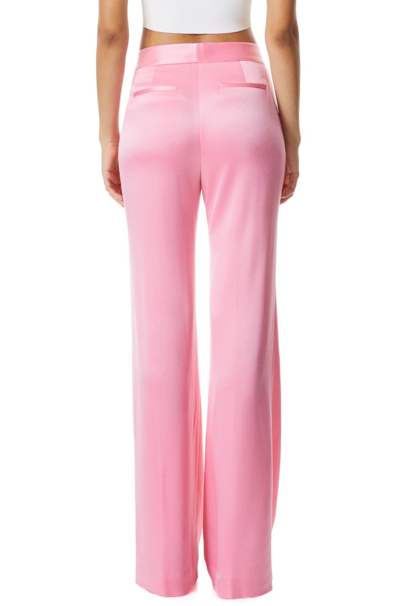 Alice + Olivia Deanna Satin Waist Trousers, Alternate, color, Primrose