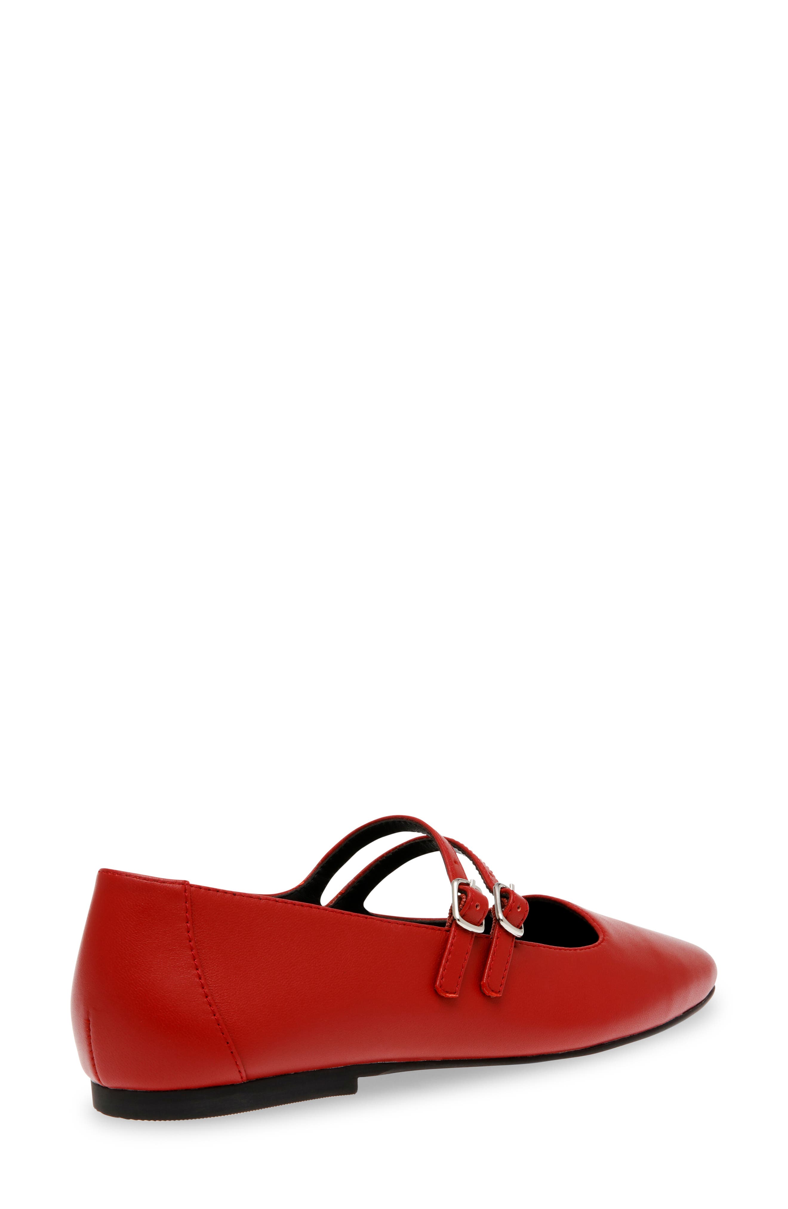 Alisah Mary Jane Flat, Alternate, color, RED LEATHE