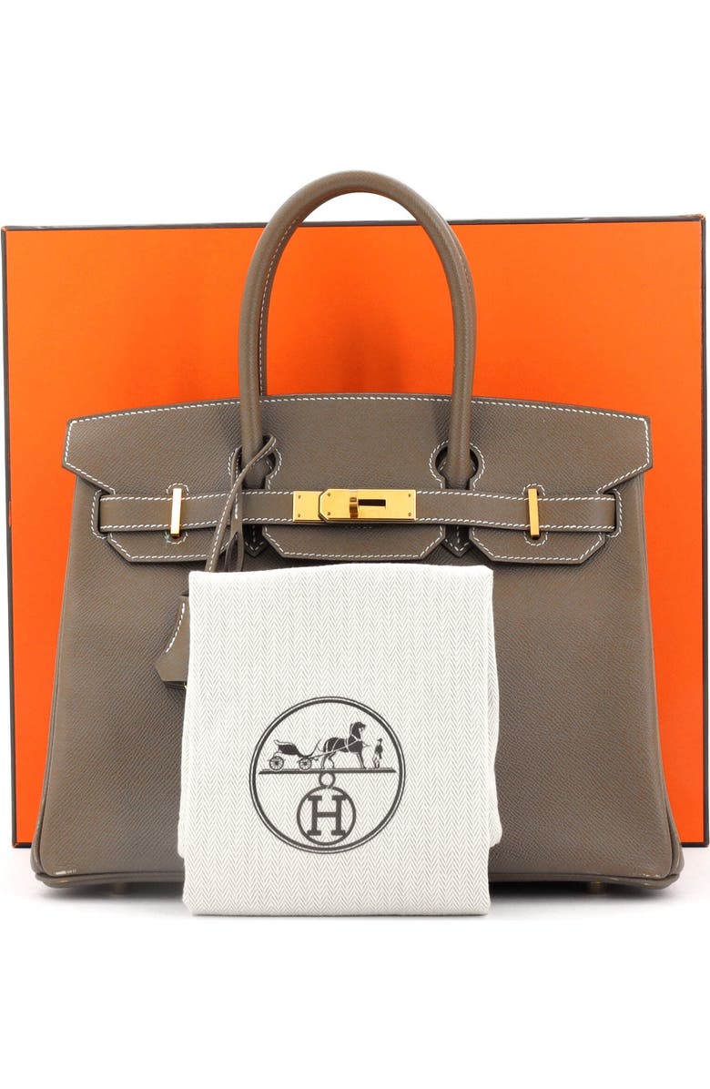 Pre-Owned Hermes Birkin Handbag Grey Epsom with Gold Hardware 30, Alternate, color,