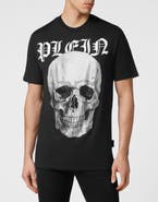 PHILIPP PLEIN T-Shirt Round Neck Ss With Crystals Skull Men