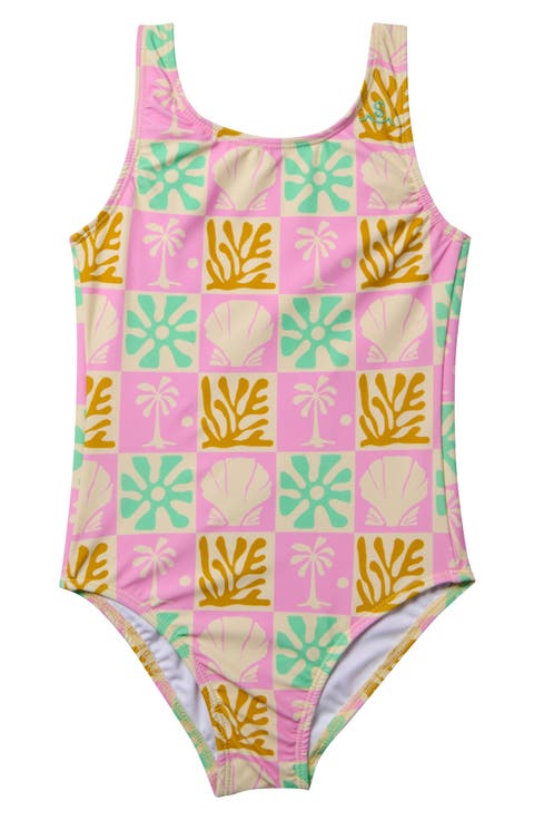 Kids' Beach Checks One-Piece Swimsuit (Toddler, Little Kid & Big Kid)