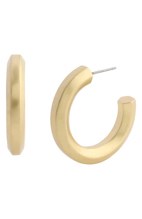 Large Metal Hoop Earrings