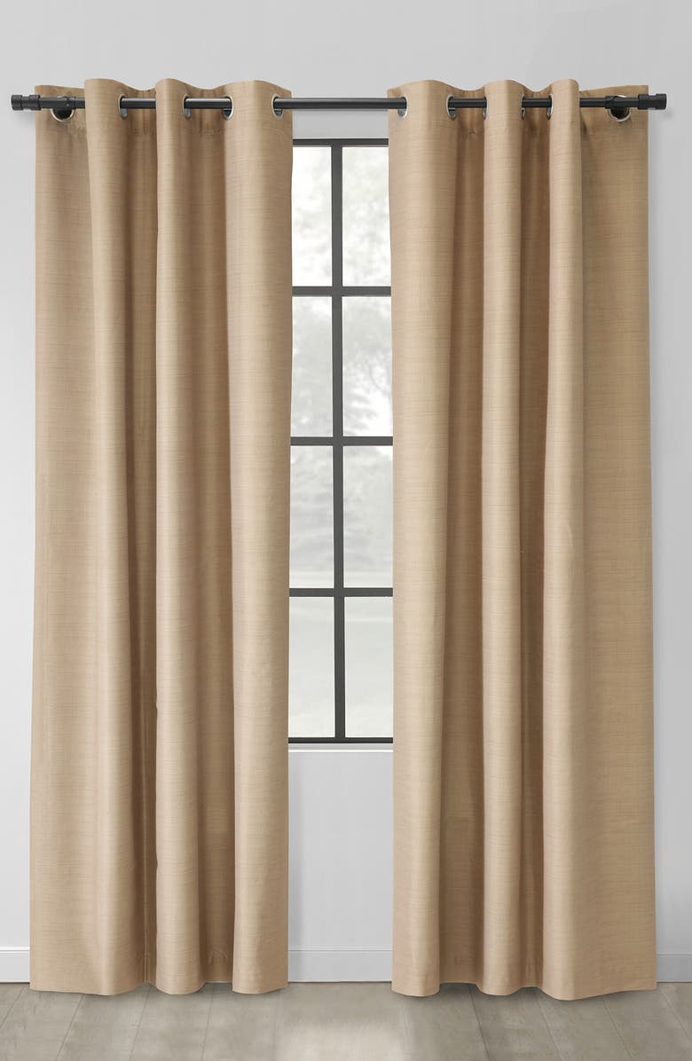 Outdoor Decor by Commonwealth Blackout Curtain Rod Set, Alternate, color, Black