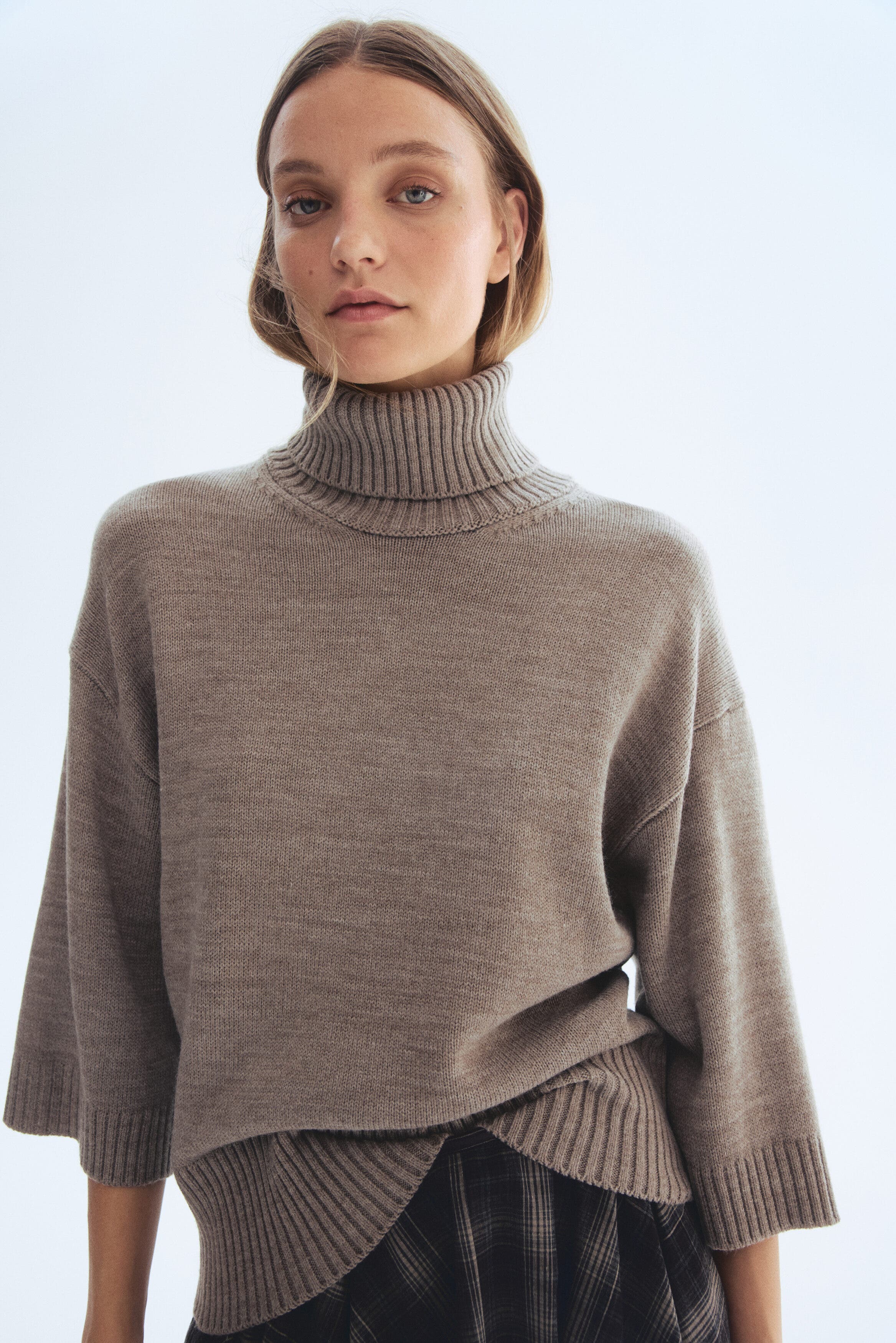 Fine-knit Polo-neck Jumper - image 2