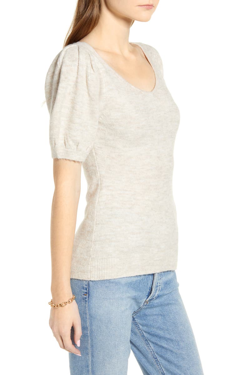 Rachel Parcell Puff Sleeve Sweater, Alternate, color,