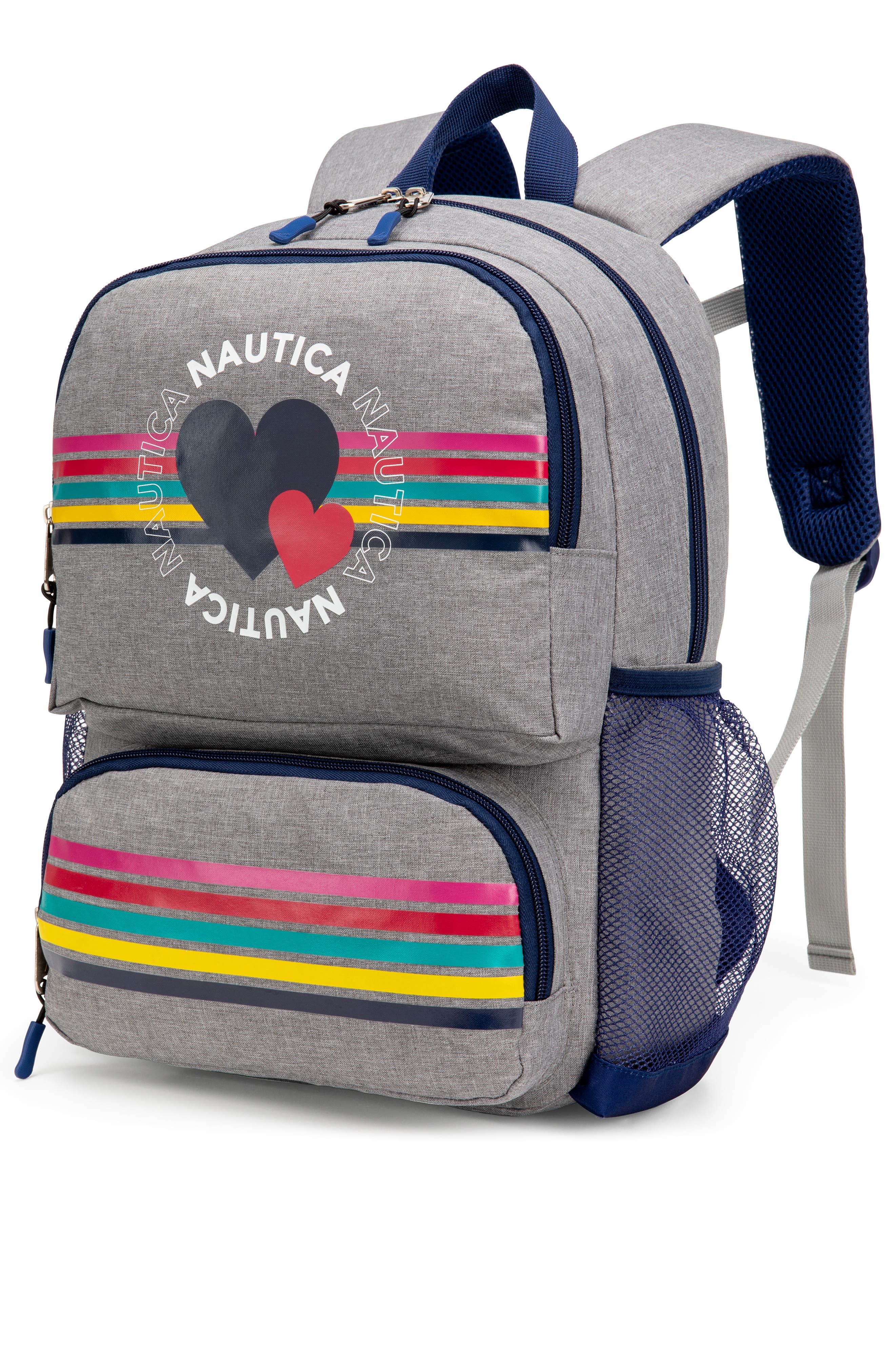 Nautica Hearts 16 Inch Backpack for Kids and Teens, Alternate, color, Hearts