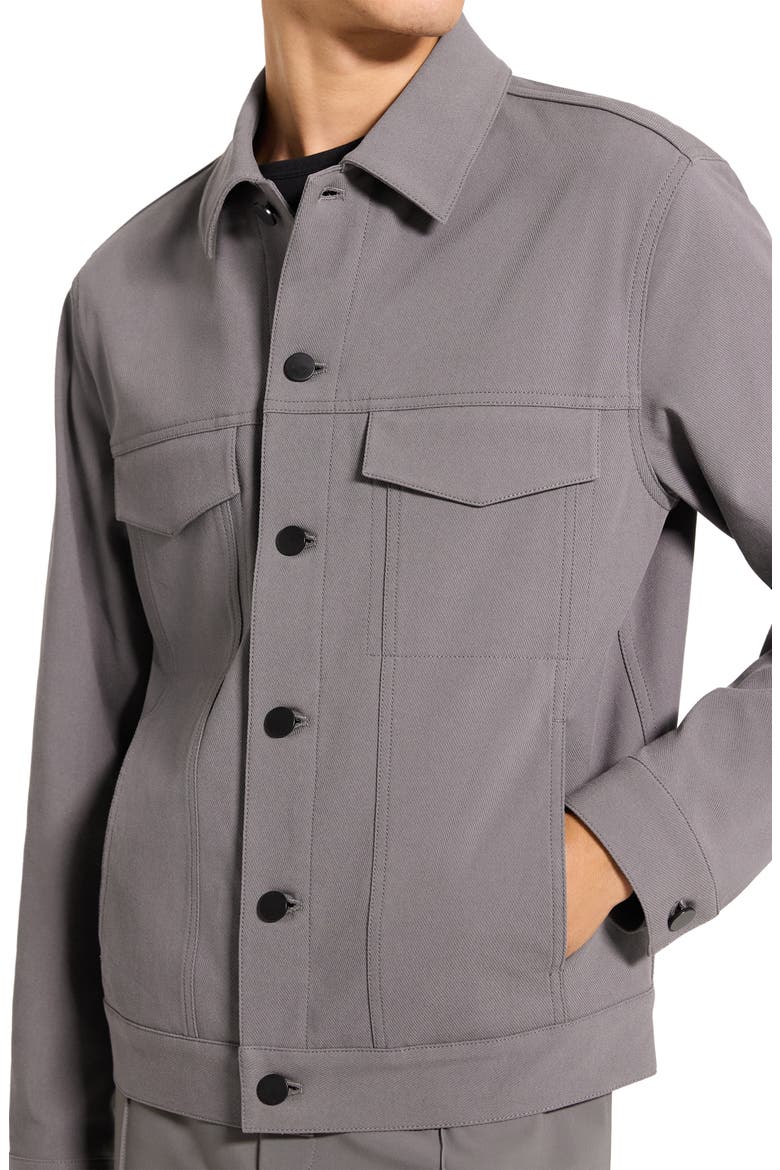 River Trucker in Neoteric Twill Jacket, Alternate, color, CARBON - BAX