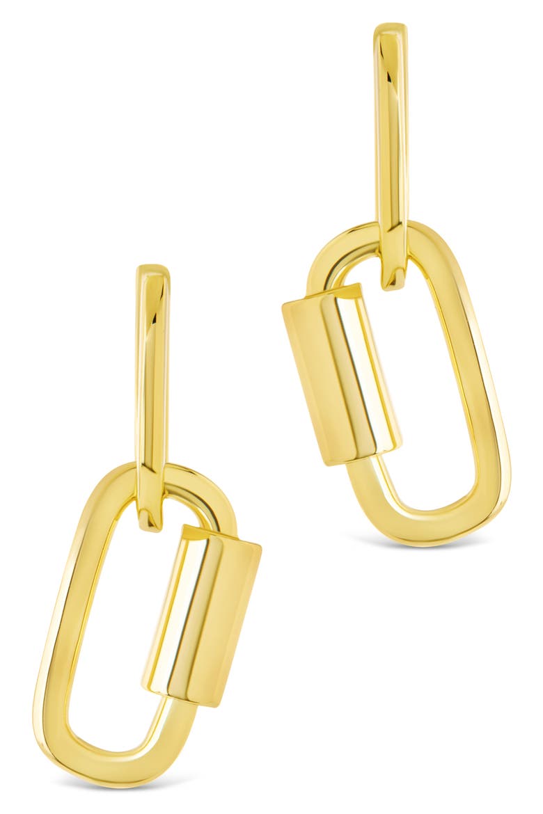 Ellison Carabiner Drop Earrings, Alternate, color, GOLD