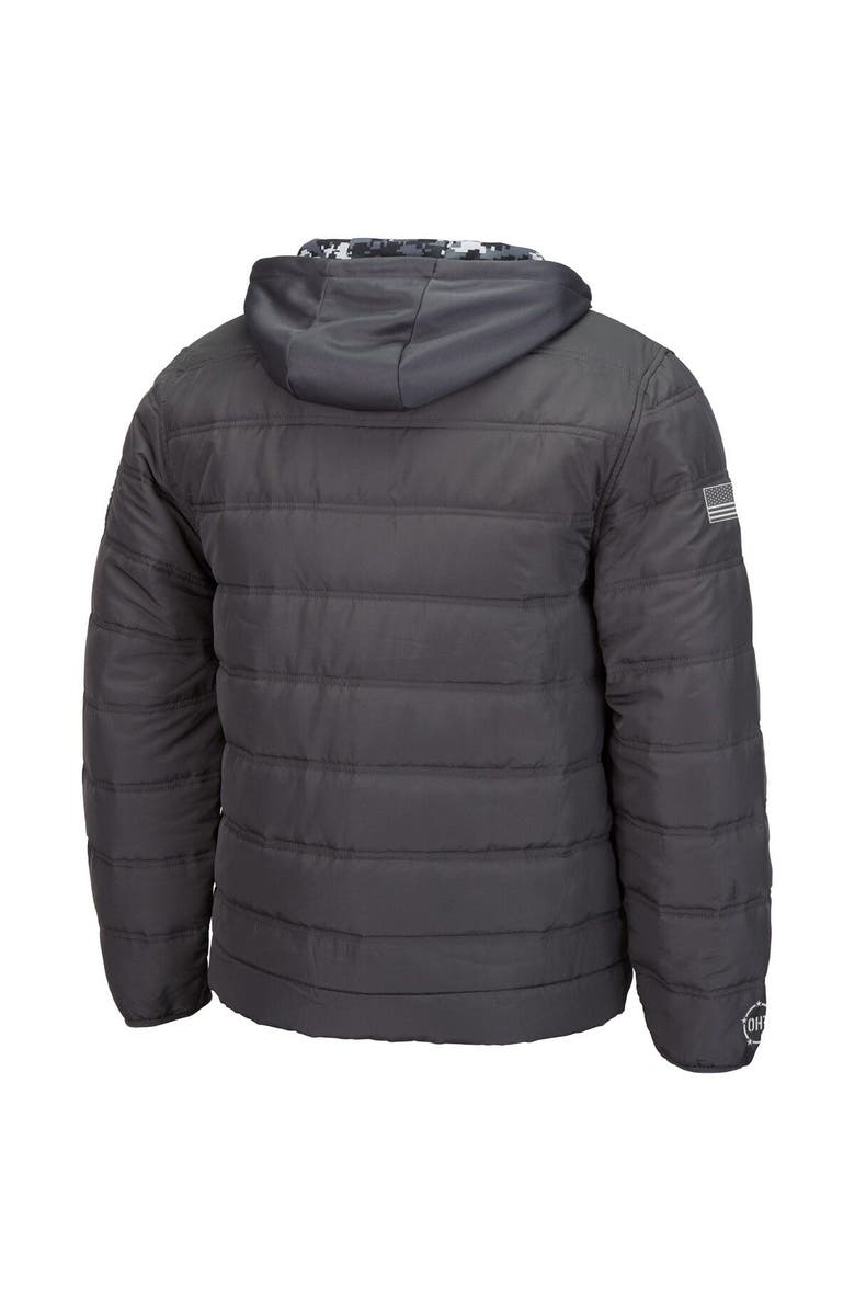 COLOSSEUM Men's Colosseum Charcoal Virginia Tech Hokies OHT Military Appreciation Digital Camo Detail Full-Zip Puffer Jacket, Alternate, color, 