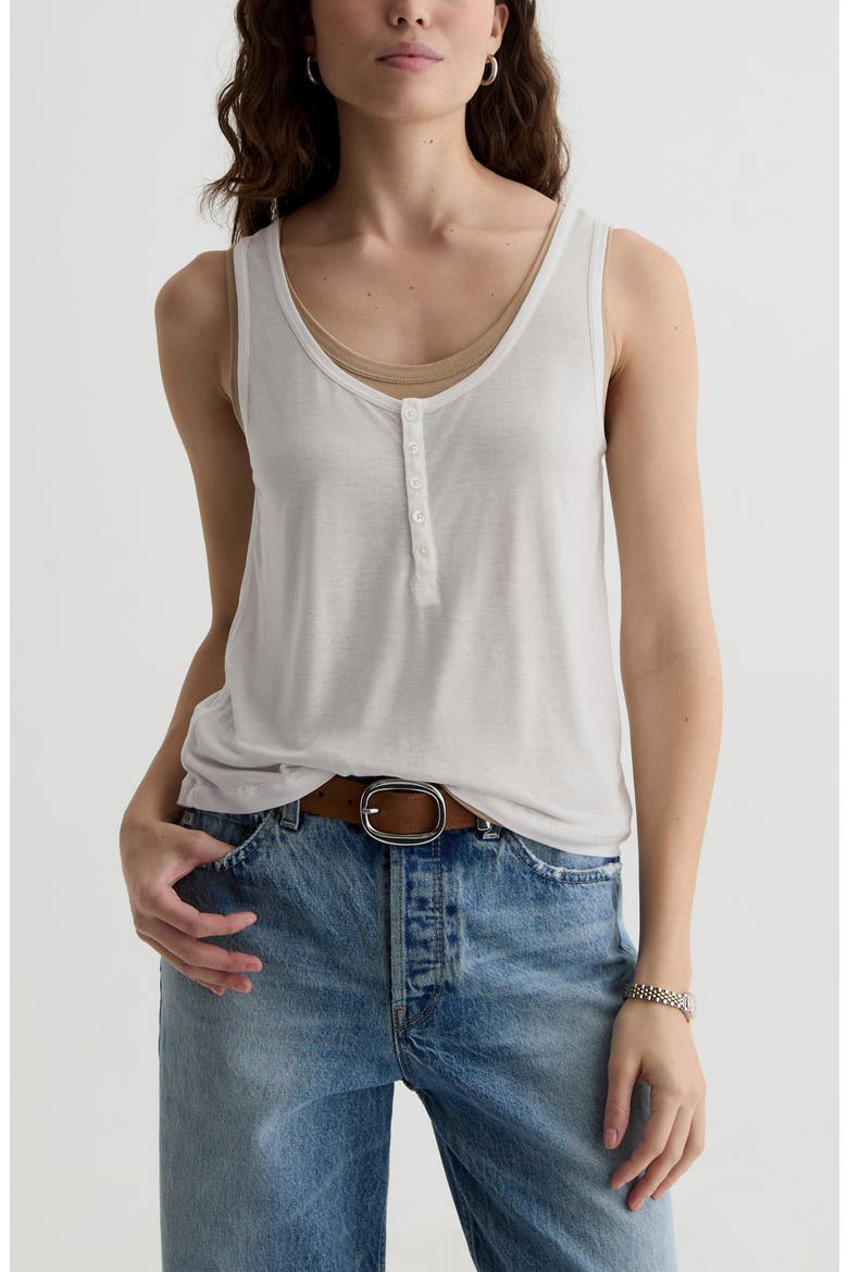Alina Henley Tank, Main, color, POWDER/KHAKI SAND
