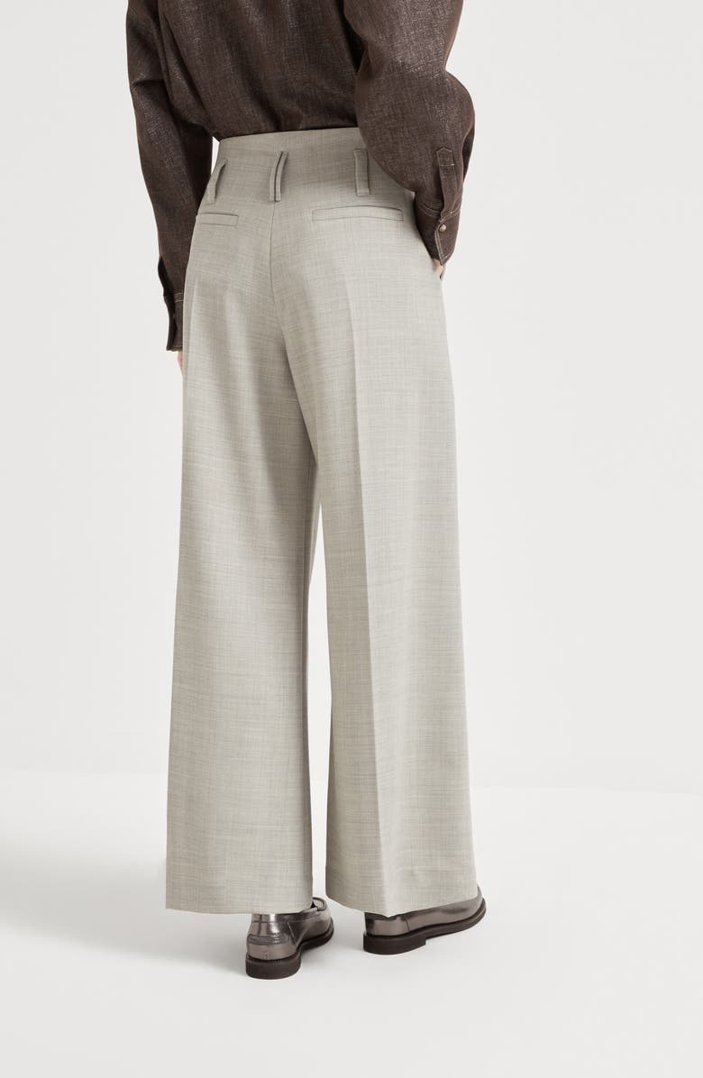 Brunello Cucinelli Sartorial Flared trousers, Alternate, color, Light Grey