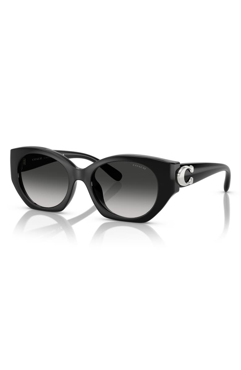 COACH 52mm Gradient Oval Sunglasses, Alternate, color,
