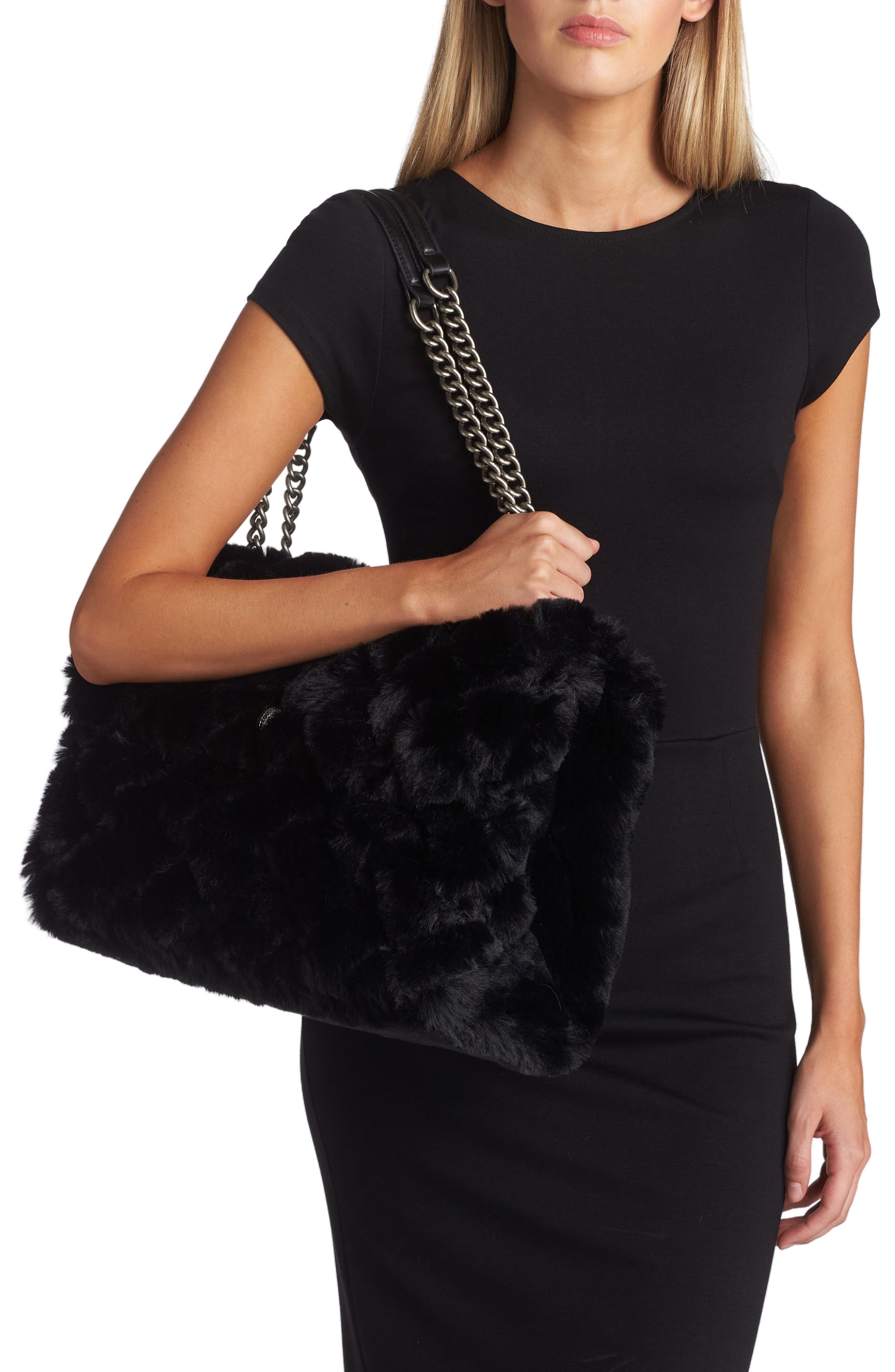 Kurt Geiger London Kensington Soft XXL Faux Fur Convertible Shoulder Bag, Alternate, color, 