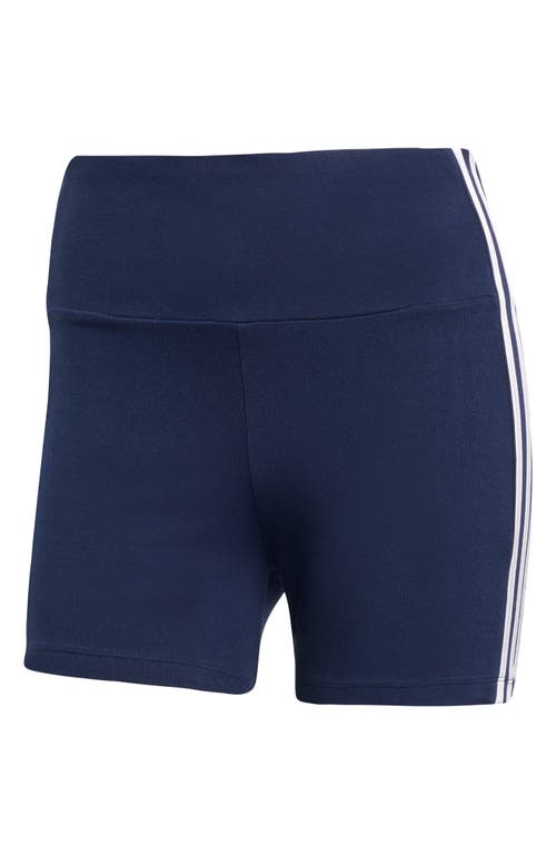 Adidas Originals Adidas 3-stripes Booty Bike Shorts In Blue