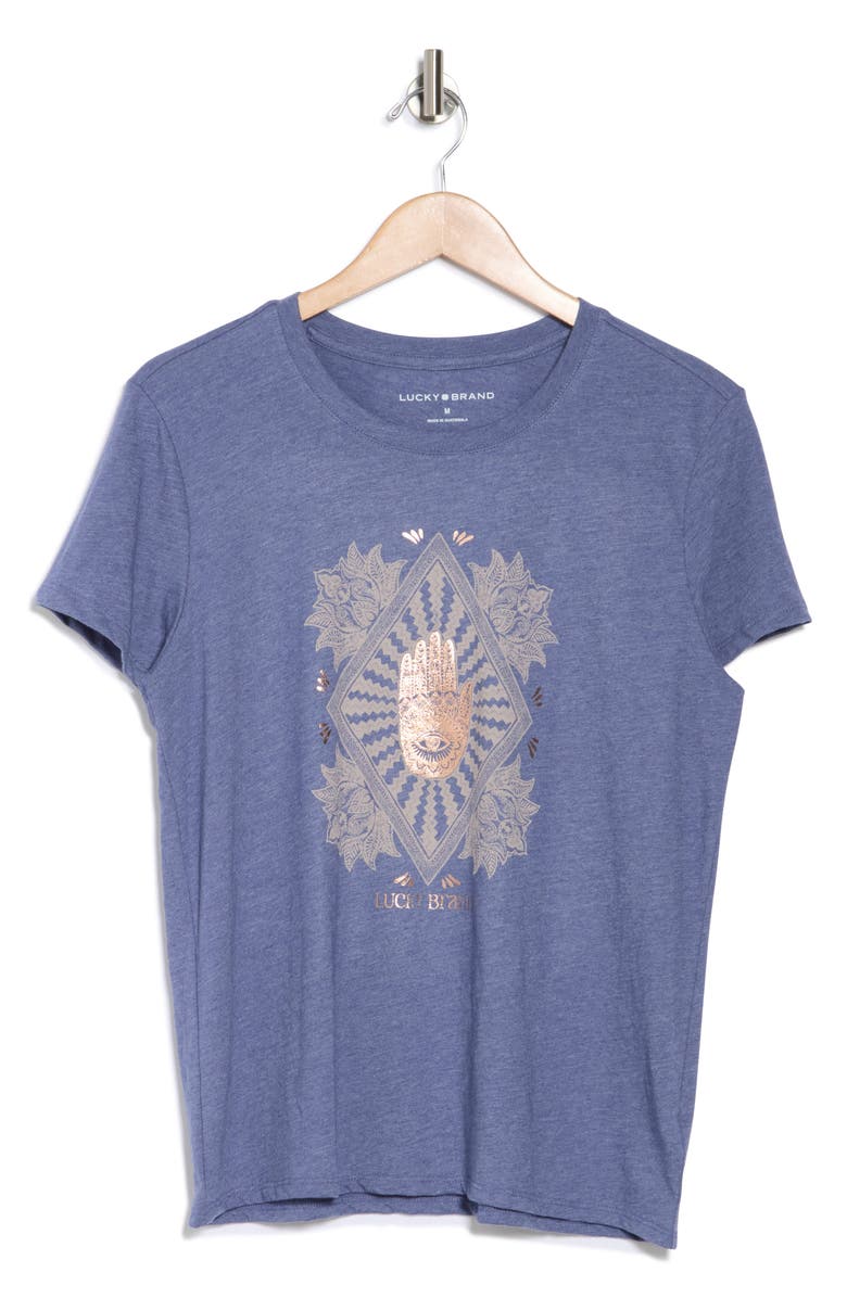 Lucky Brand Sole Hamsa Hand Graphic T-Shirt, Alternate, color,