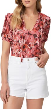 PAIGE Dandelion Floral Silk Top