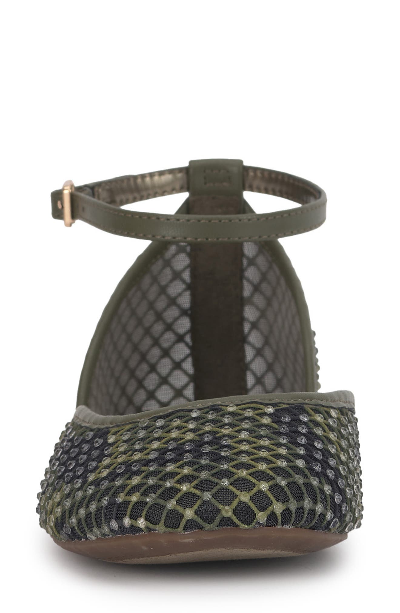 Laelli Ankle Strap Flat, Alternate, color, DEEP MOSS
