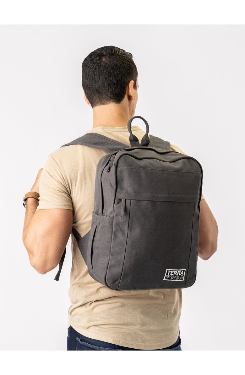 Terra Thread Organic Cotton Backpack, Alternate, color, Charcoal Grey
