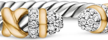 Petite Helena Open Ring with Pearls, 18K Gold & Diamonds
