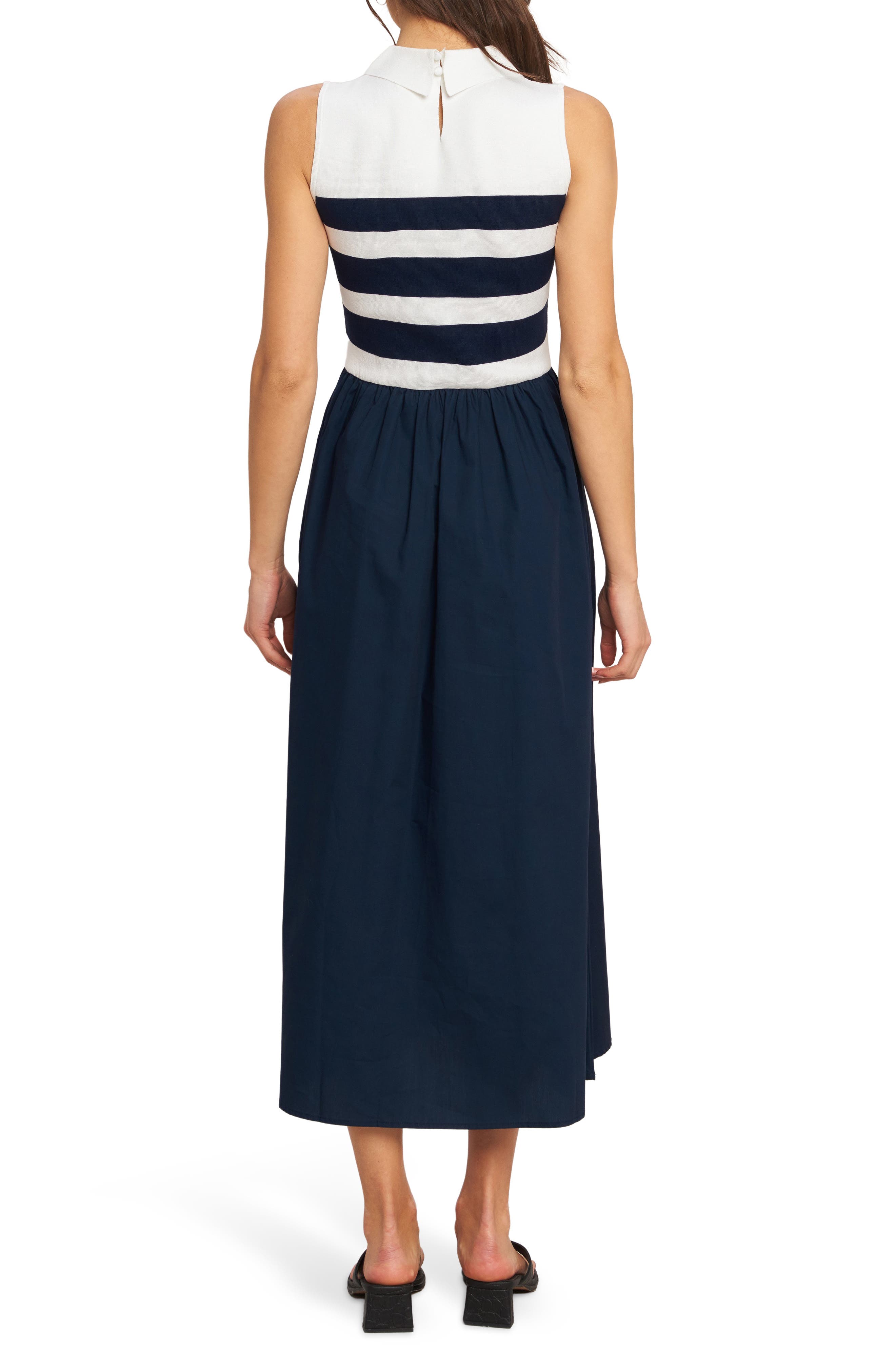 Stripe Sleeveless Twofer Maxi Dress - image 2