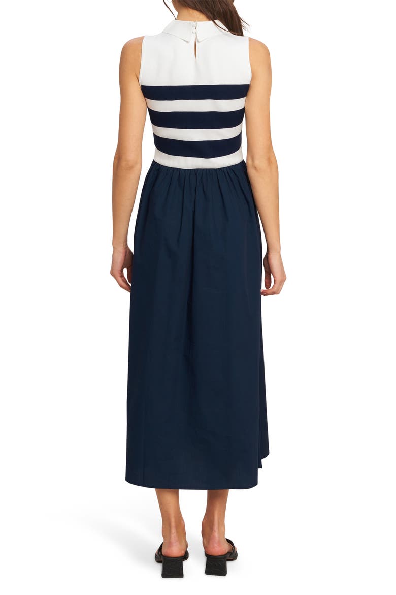 Stripe Sleeveless Twofer Maxi Dress, Alternate, color, IVORY NAVY