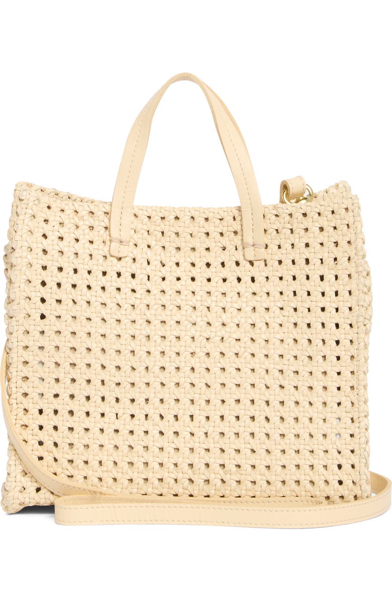 Clare V. Petit Simple Woven Leather Tote, Alternate, color,