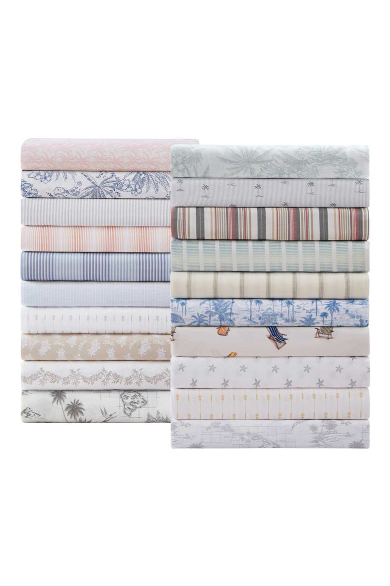 Bahama Weekend Stripe 200 Thread Count Cotton Percale Sheet Set, Alternate, color, BLUE MULTI