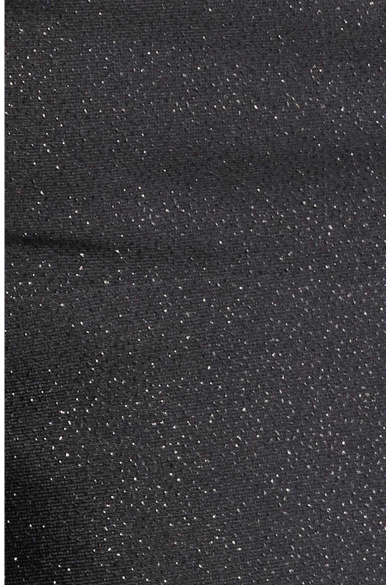 Glitter Satin Minidress, Alternate, color, BLACK