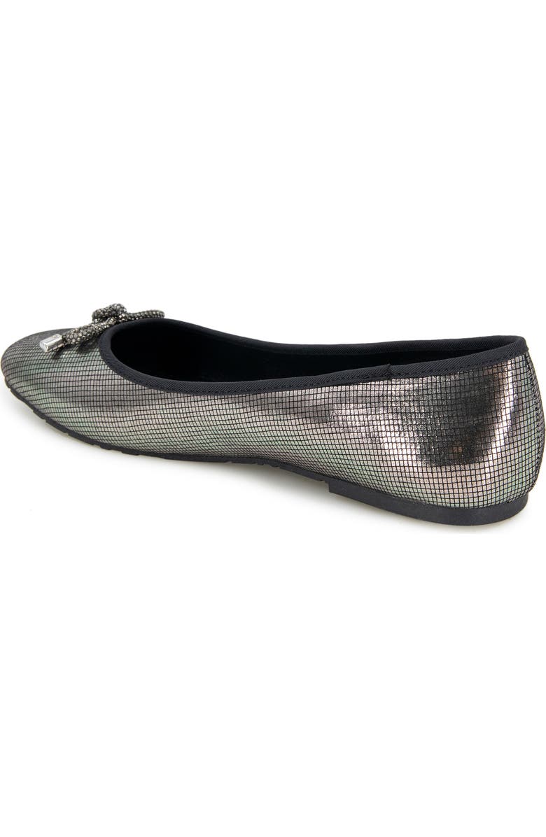 Reaction Kenneth Cole Elstree Bow Flat, Alternate, color, Pewter Sequin Stretc
