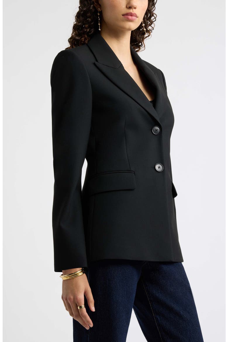 Astrid Sculpted Two-Button Blazer, Alternate, color, BLACK